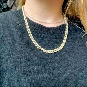 Aluminum curb chain necklace